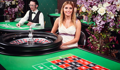 crupier de ruleta Evolution Gaming